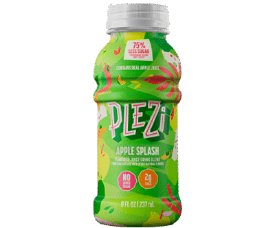 PLEZi Flavored Kids Juice Drink – Apple Splash Fruit Juice Drink Blend